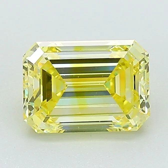 1.25 Carat Fancy Intense Yellow VS1 EMERALD Lab Diamond