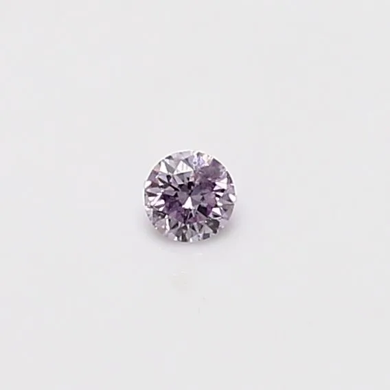 0.07 Carat Round Fancy Purple I1 Natural Diamond