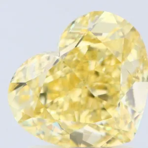 2.02 Carat Heart Fancy Intense Yellow VS1 Natural Diamond