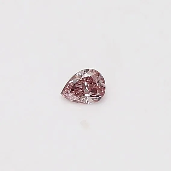 0.05 Carat Pear Fancy Intense Pink Natural Diamond