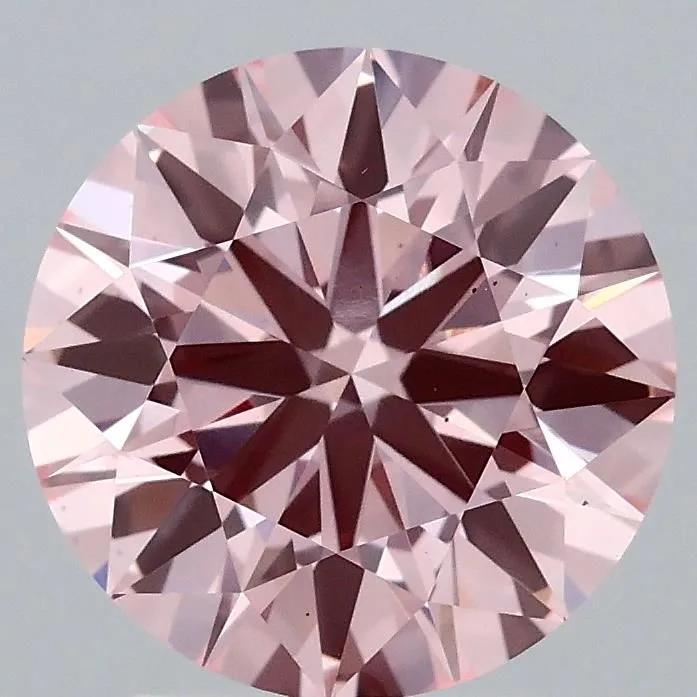 2.55 Carat Round Fancy Intense Pink VS2 Lab Diamond