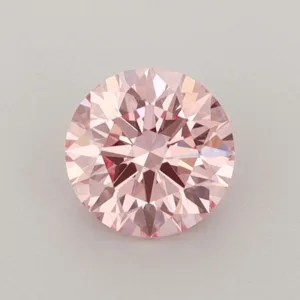 0.71 Carat Round Fancy Vivid Pink VS2 Lab Diamond