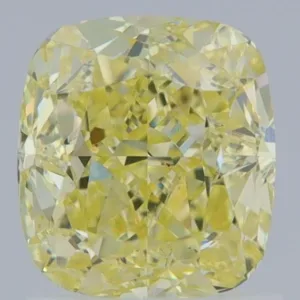 1.51 Carat Cushion Modified Fancy Yellow VS1 Natural Diamond