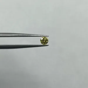 0.27 Carat Round Fancy Vivid Yellow Natural Diamond