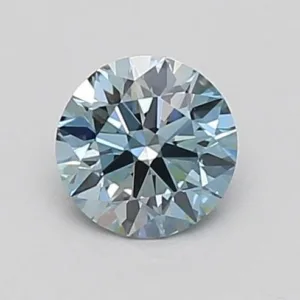 0.38 Carat Round Fancy Blue VVS2 Lab Diamond