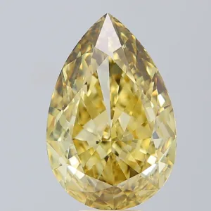 7.31 Carat Pear Fancy Intense Yellow VS1 Lab Diamond