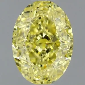 1.05 Carat Oval Fancy Intense Yellow SI1 Natural Diamond