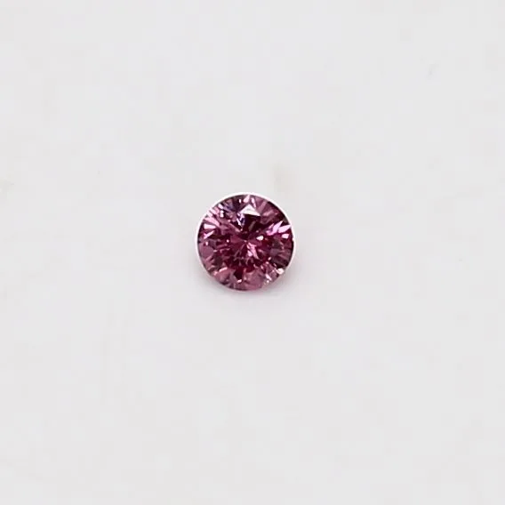 0.03 Carat Round Fancy Vivid Pink I1 Natural Diamond