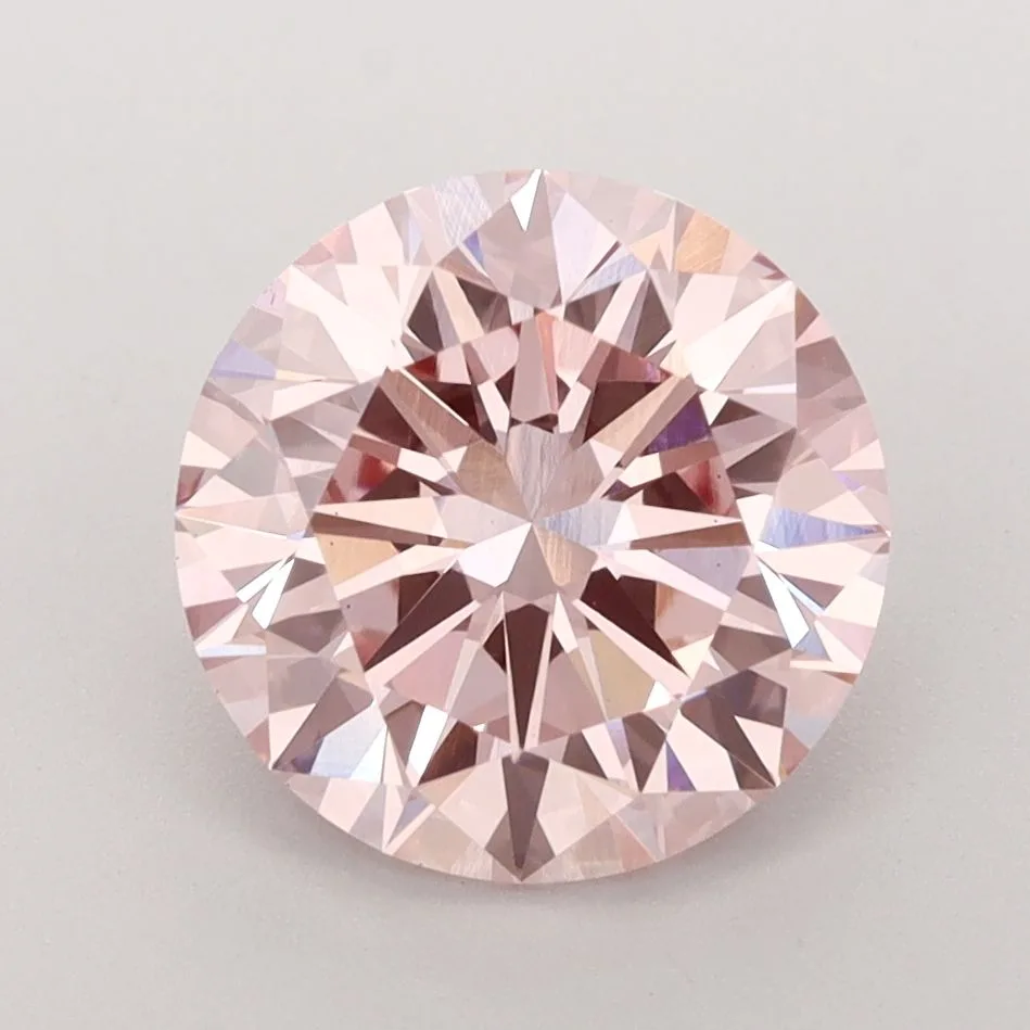 3.0 Carat Fancy Intense Pink VS1 ROUND Lab Diamond