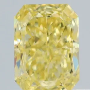 0.51 Carat Radiant Fancy Intense Yellow VS1 Natural Diamond