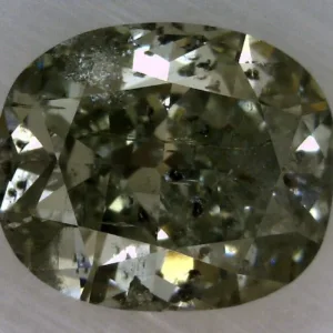 0.72 Carat Cushion Modified Fancy Gray Green Natural Diamond