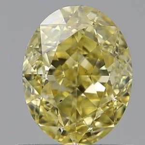 1.2 Carat Oval Fancy Intense Yellow VS2 Natural Diamond