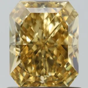 1.14 Carat Radiant Fancy Deep Yellow VVS1 Natural Diamond
