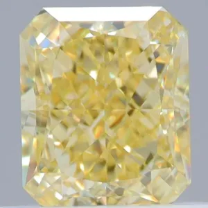 0.63 Carat Radiant Fancy Yellow VS1 Natural Diamond
