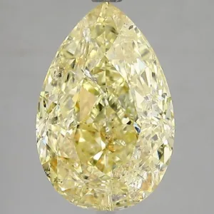5.05 Carat Pear Fancy Yellow I2 Natural Diamond