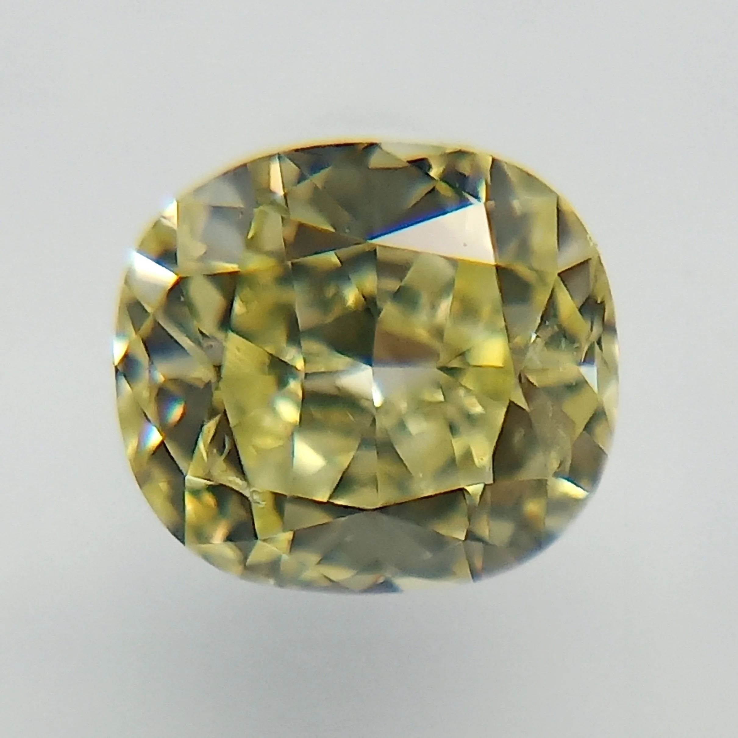 0.26 Carat Cushion Modified Fancy Yellow Natural Diamond