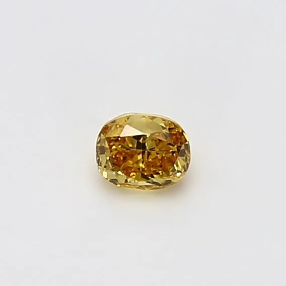 0.22 Carat Cushion Modified Fancy Vivid Yellow VS1 Natural Diamond