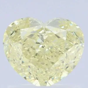 1.3 Carat Heart Fancy Light Yellow VS1 Natural Diamond