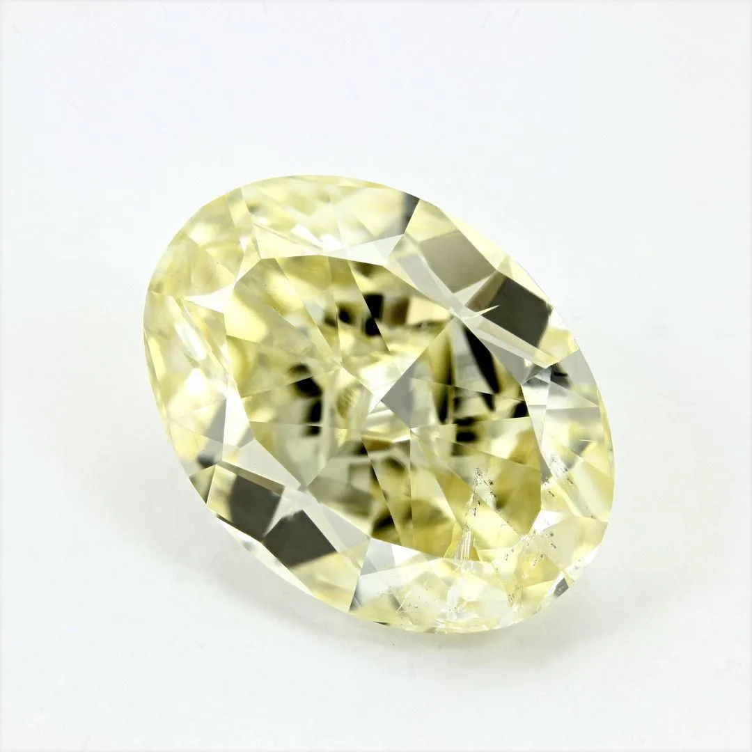 5.4 Carat Oval Fancy Yellow SI2 Natural Diamond