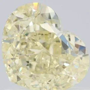 1.02 Carat Heart Fancy Light Yellow VVS2 Natural Diamond