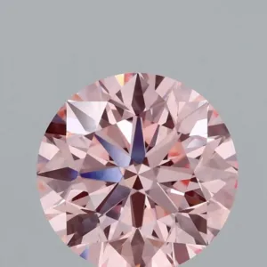 3.11 Carat Round Fancy Vivid Pink VVS2 Lab Diamond
