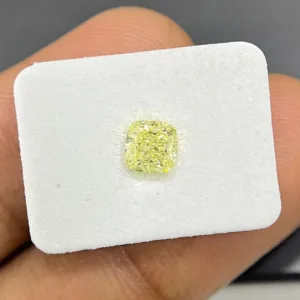 1.01 Carat Cushion Brilliant Fancy Light Yellow VS2 Natural Diamond