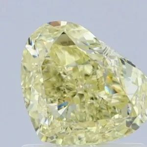 1 Carat Heart Fancy Light Yellow VS2 Natural Diamond