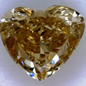 1.24 Carat Heart Fancy Brown Yellow VS2 Natural Diamond