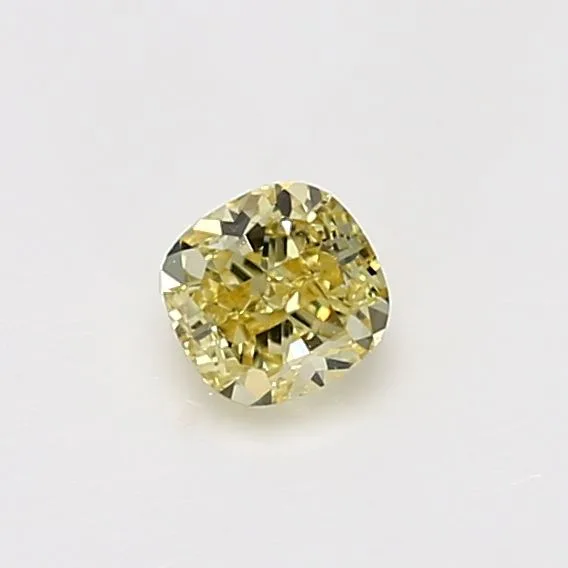 0.41 Carat Cushion Brilliant Fancy Intense Yellow SI1 Natural Diamond