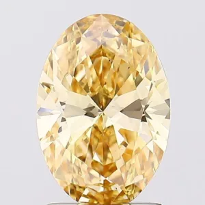 1.56 Carat Oval Fancy Intense Yellow VS1 Lab Diamond