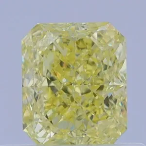 0.52 Carat Radiant Fancy Yellow VVS2 Natural Diamond