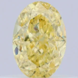 0.51 Carat Oval Fancy Yellow SI1 Natural Diamond