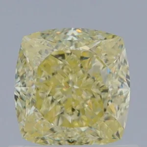 1.03 Carat Cushion Modified Fancy Light Yellow VS1 Natural Diamond