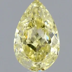 0.8 Carat Pear Fancy Yellow VVS2 Natural Diamond