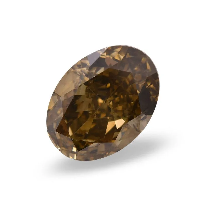 2.52 Carat Oval Fancy Dark Yellow VS2 Natural Diamond