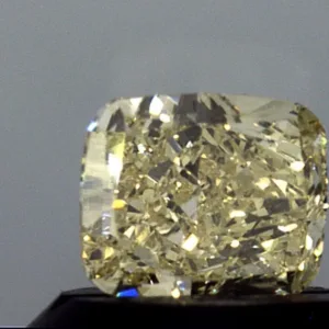 0.5 Carat Cushion Brilliant Fancy Yellow VS1 Natural Diamond