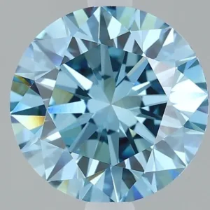 2.11 Carat Round Fancy Vivid Blue VVS2 Lab Diamond