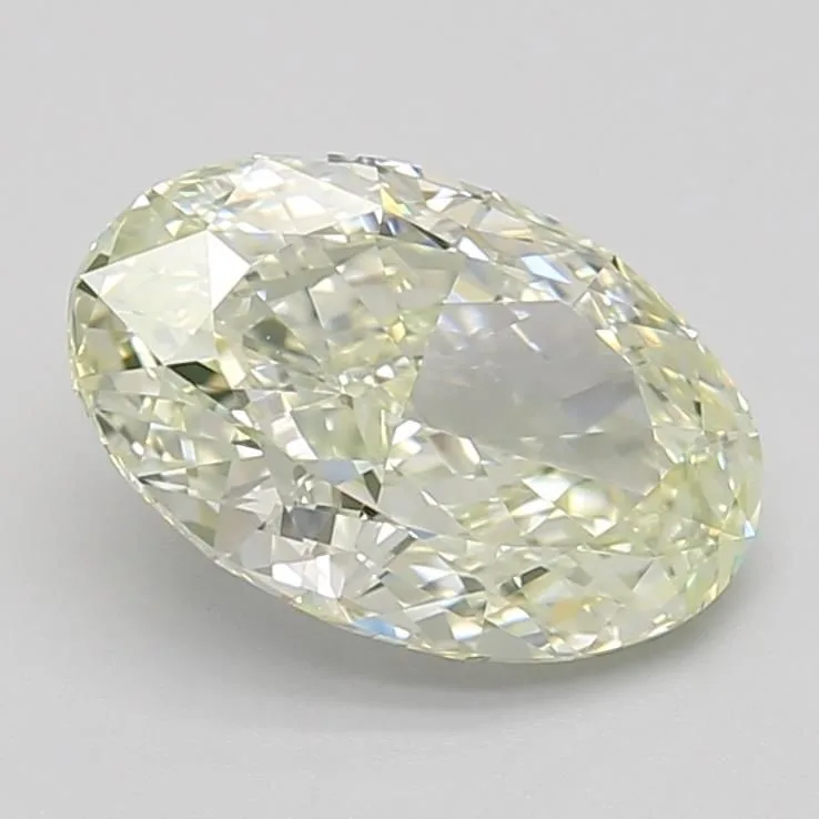 2.04 Carat Fancy Yellowish Green VVS2 OVAL Lab Diamond