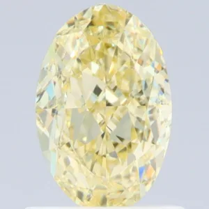 1.01 Carat Oval Fancy Light Yellow SI1 Natural Diamond