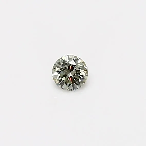 0.08 Carat Round Fancy Light Green Natural Diamond