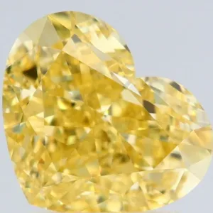 2.02 Carat Heart Fancy Intense Yellow VS1 Natural Diamond