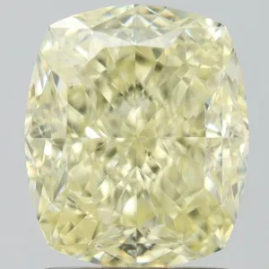 2.01 Carat Cushion Brilliant Fancy Light Yellow VS2 Natural Diamond