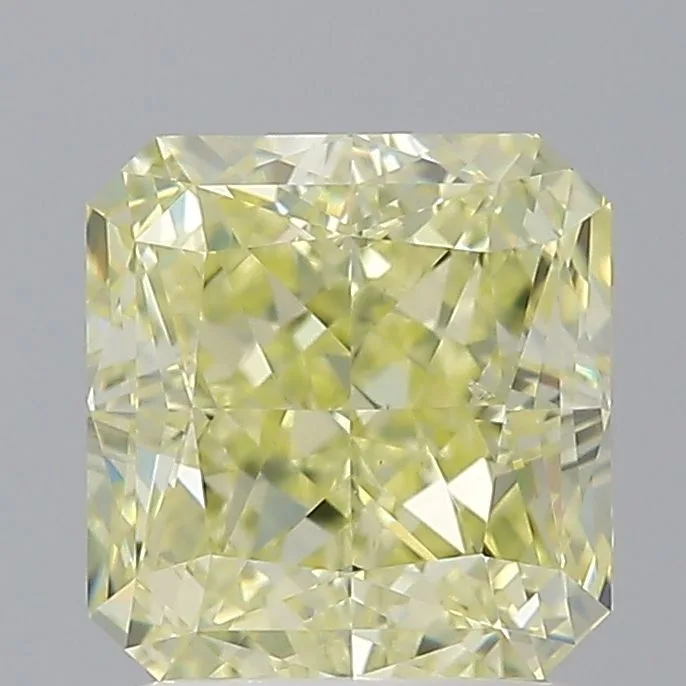 2.01 Carat Fancy Light Yellow SI1 SQUARE RADIANT Diamond