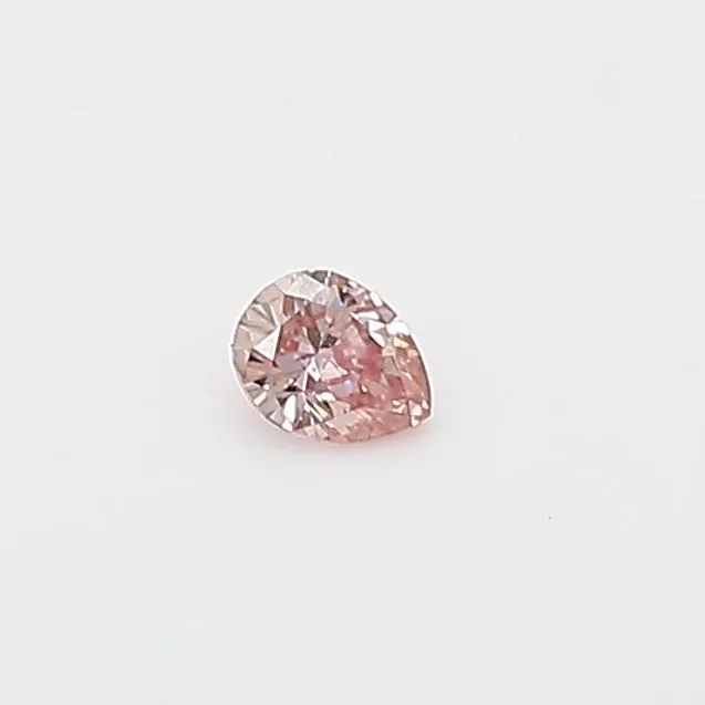 0.04 Carat Pear Fancy Intense Pink Natural Diamond