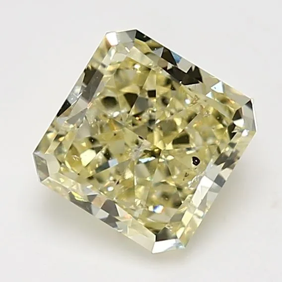 2.11 Carat Radiant Fancy Light Yellow I1 Natural Diamond