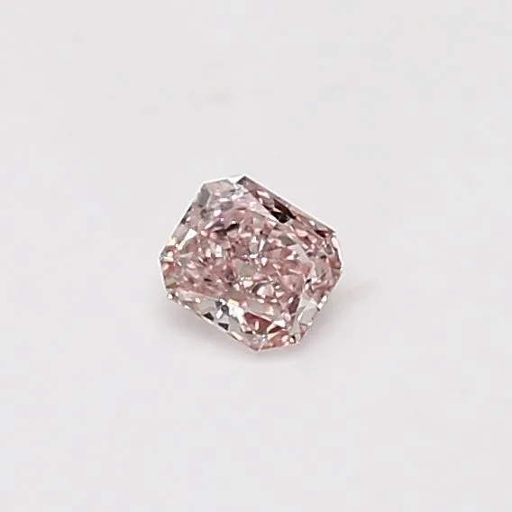 0.17 Carat Radiant Fancy Pink IF Natural Diamond