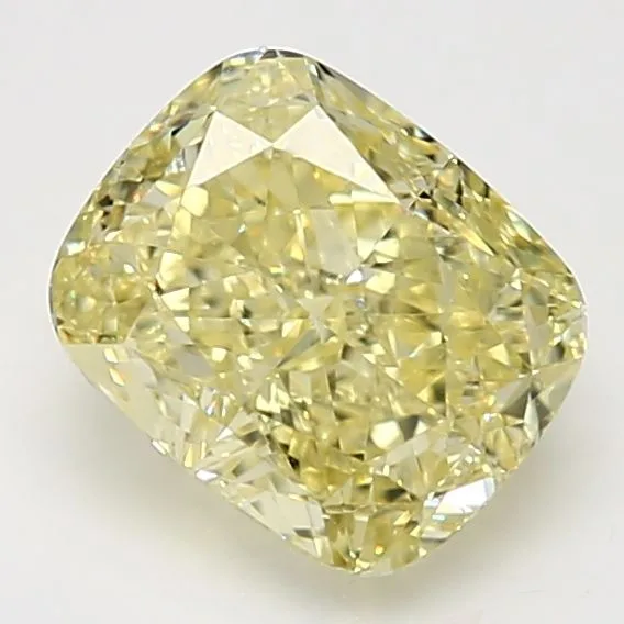 3.03 Carat Cushion Brilliant Fancy Yellow VVS1 Natural Diamond