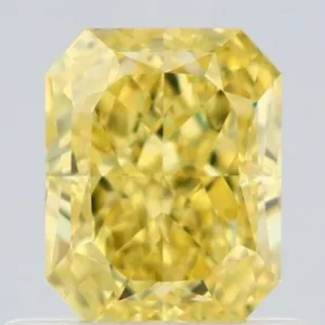 0.75 Carat Radiant Fancy Intense Yellow IF Natural Diamond