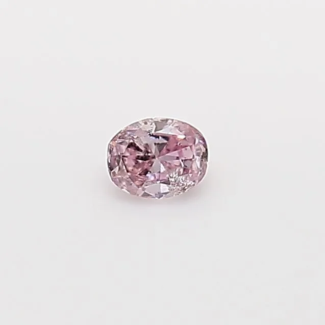 0.07 Carat Oval Fancy Intense Pink Natural Diamond