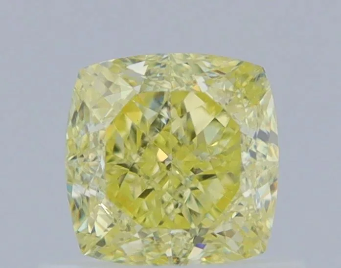 0.81 Carat Cushion Brilliant Fancy Intense Yellow VS1 Natural Diamond 1 0.81 Carat Cushion Brilliant Fancy Intense Yellow VS1 Natural Diamond